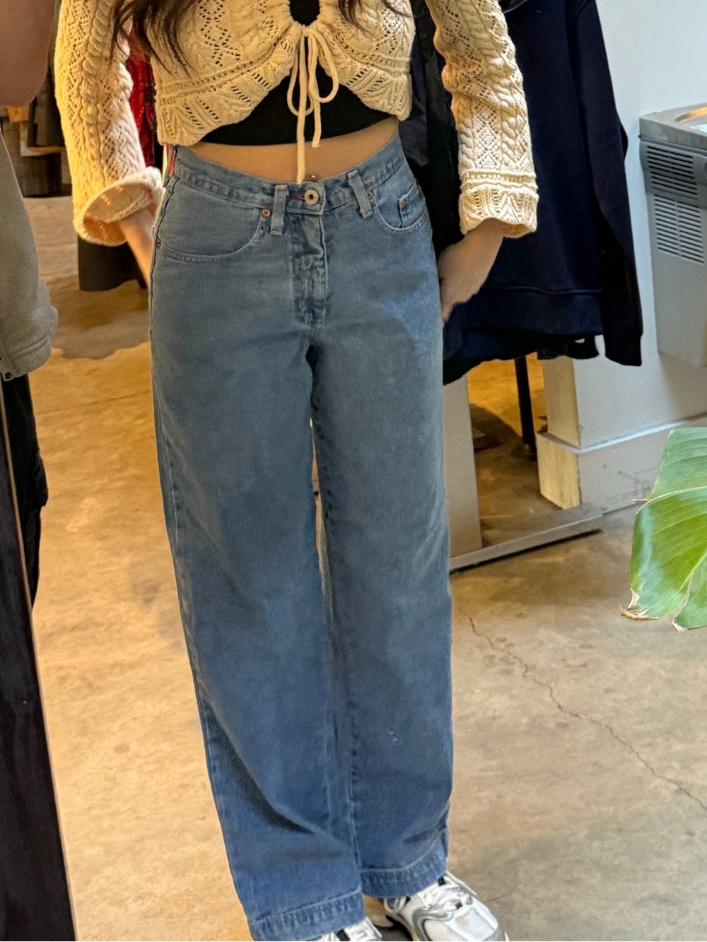 Vintage Express Blues Jeans With Cinch Back